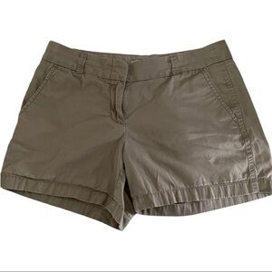 J. Crew 100% Cotton Broken-In Chinos Women Khaki Shorts Sz 6